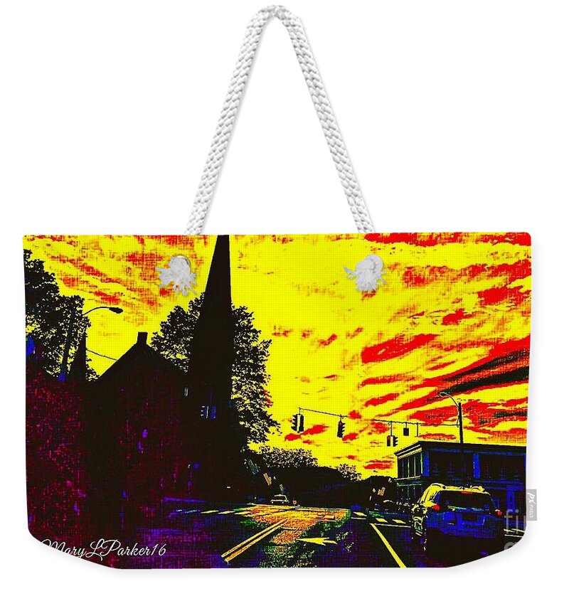 The Storm Is Here Weekender Tote Bag featuring the digital art The Storm Is Here by MaryLee Parker