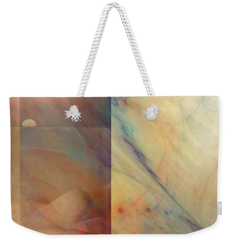 The Weekender Tote Bag featuring the digital art The Sun Sets And I Wait by Renee Trenholm