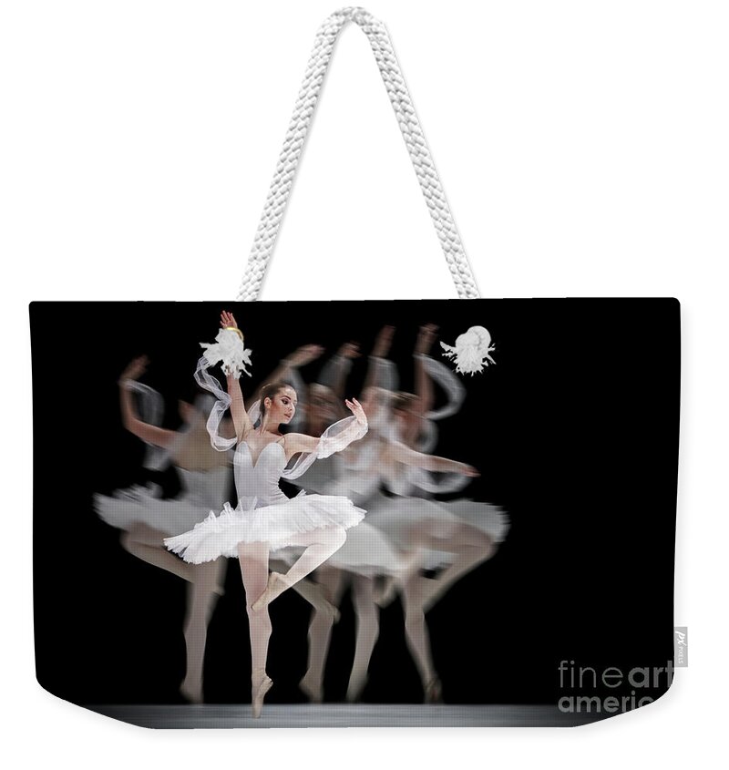 Ballet Weekender Tote Bag featuring the photograph The Swan Ballet dancer by Dimitar Hristov