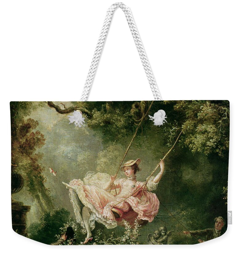 The Weekender Tote Bag featuring the painting The Swing by Jean-Honore Fragonard