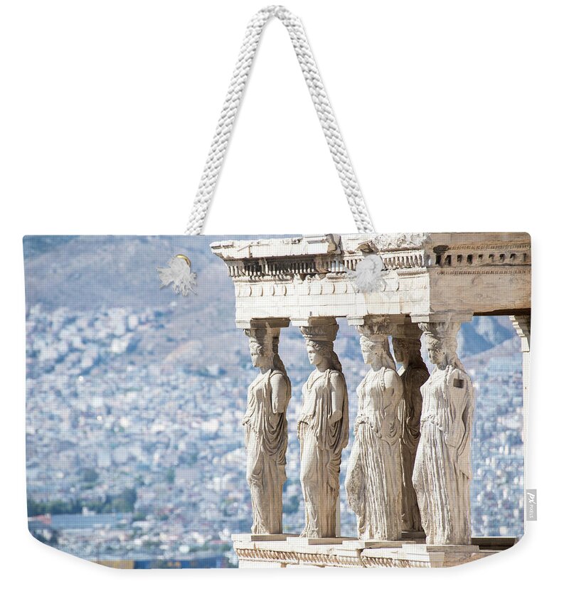 Athena Weekender Tote Bag featuring the photograph The Temple of Athena by Matt McDonald