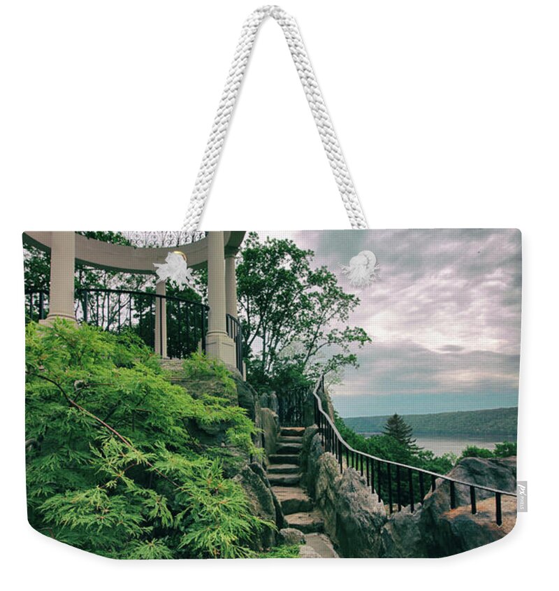 Untermyer Garden Weekender Tote Bag featuring the photograph The Temple Walkway by Jessica Jenney