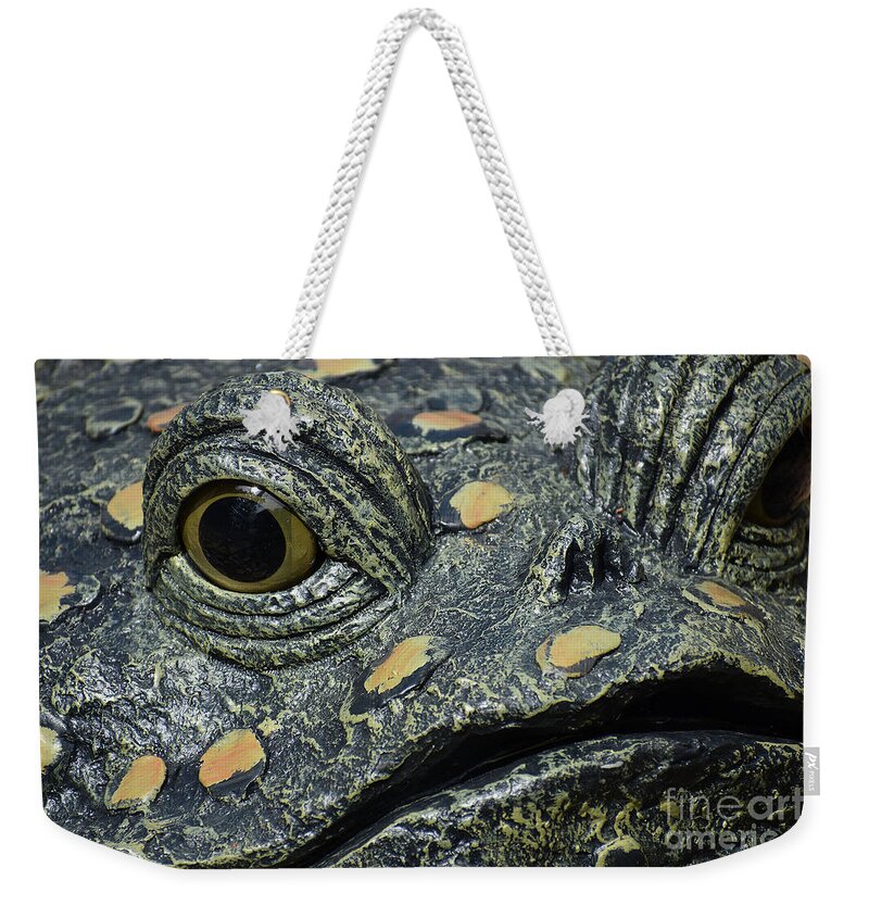 Scenic Weekender Tote Bag featuring the photograph The Toad In The Garden by Skip Willits