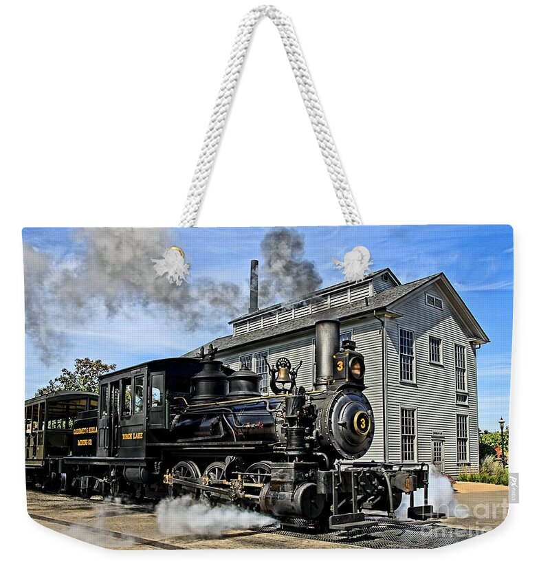 Train Weekender Tote Bag featuring the photograph The Torch Lake by DJ Florek