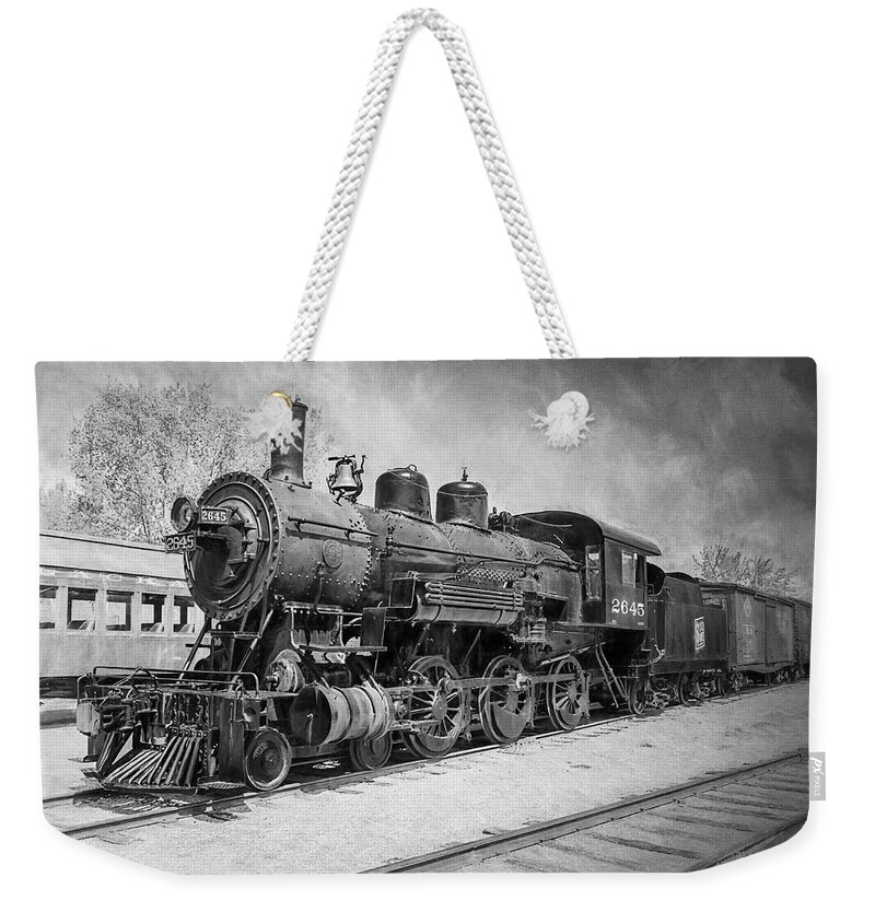 Soo Line Weekender Tote Bag featuring the photograph The Train Yard 2 by Susan Rissi Tregoning