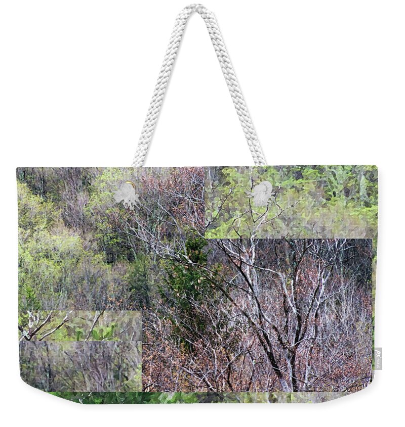 Woodland Weekender Tote Bag featuring the photograph The Transition - by Julie Weber