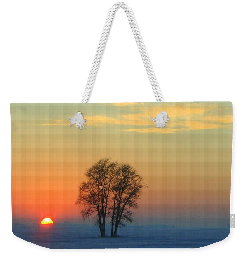 Landscape Weekender Tote Bag featuring the photograph The Twins by Julie Lueders 