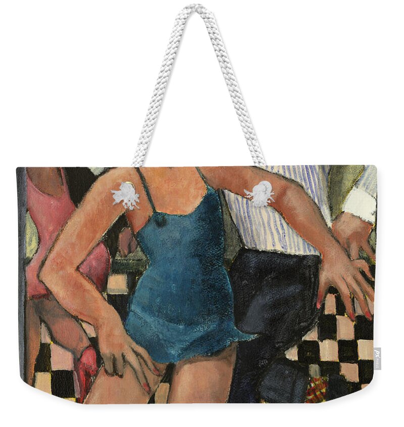 Dance Weekender Tote Bag featuring the painting The Twist by Thomas Tribby