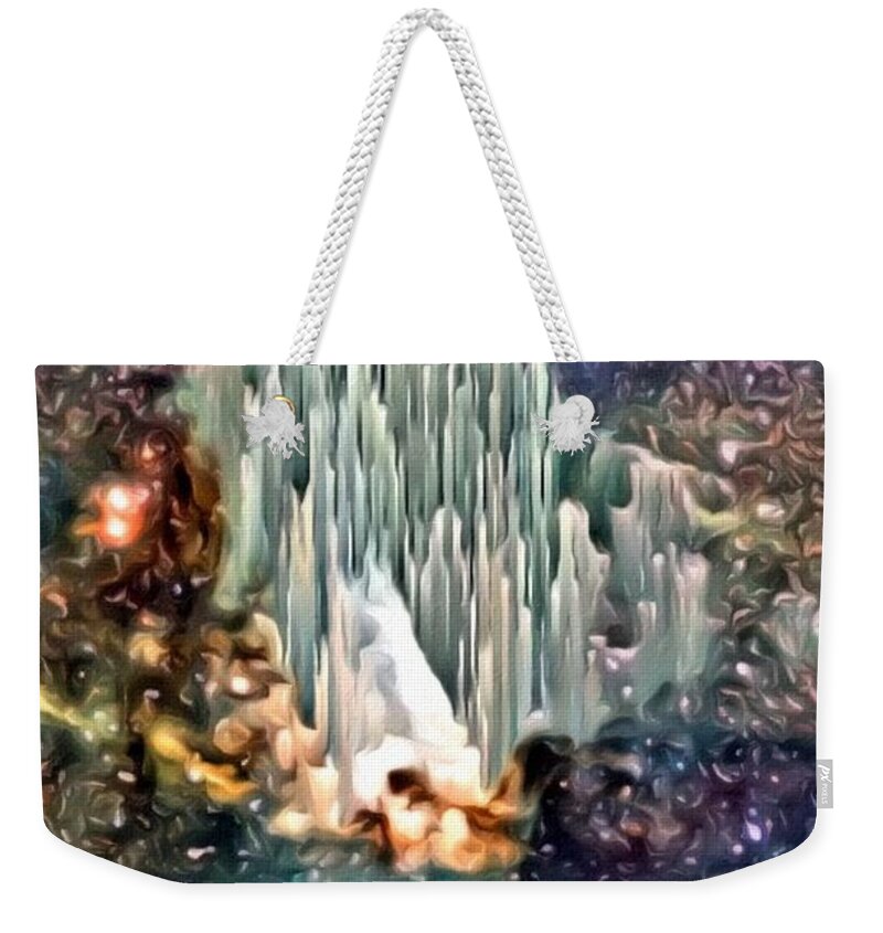 Vast Universe Weekender Tote Bag featuring the painting The Vast Universe by Marian Lonzetta