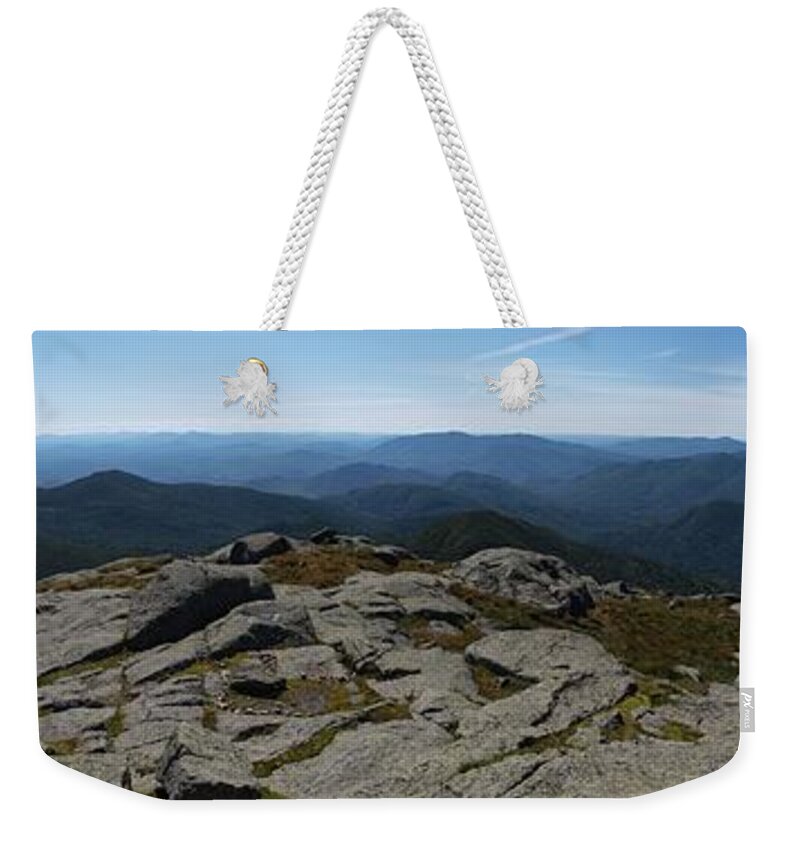 Adirondacks Weekender Tote Bag featuring the photograph The View North from Mt. Marcy by Joshua House