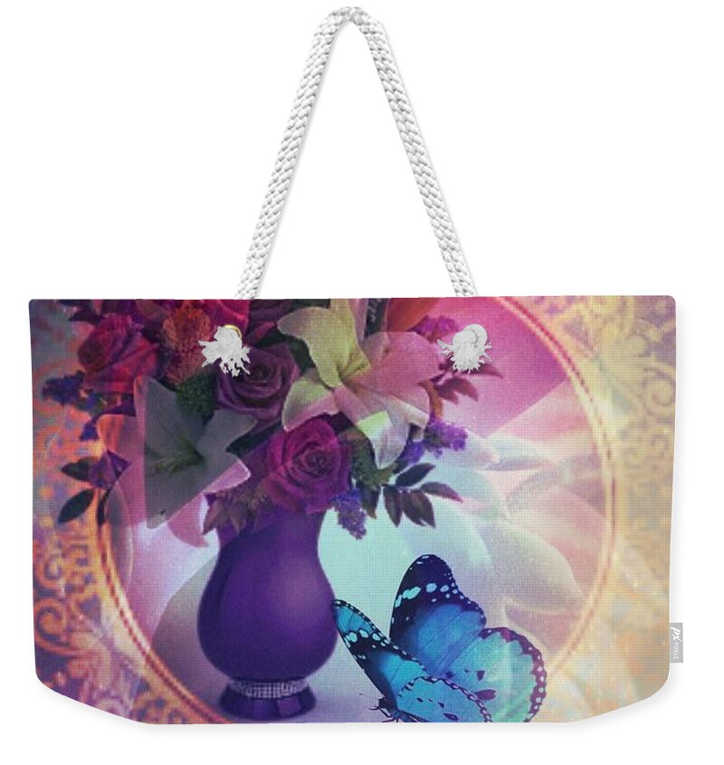 The Visitor Weekender Tote Bag featuring the digital art The Visitor by Maria Urso