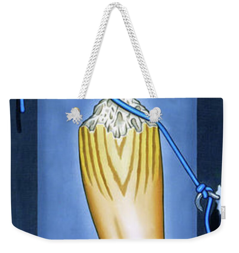  Weekender Tote Bag featuring the painting The Waiting Room by Paxton Mobley