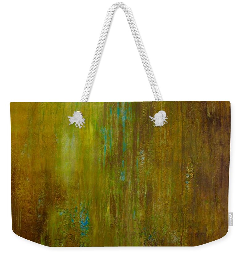 Abstract Weekender Tote Bag featuring the painting The Warmth Of Real Love by Catalina Walker