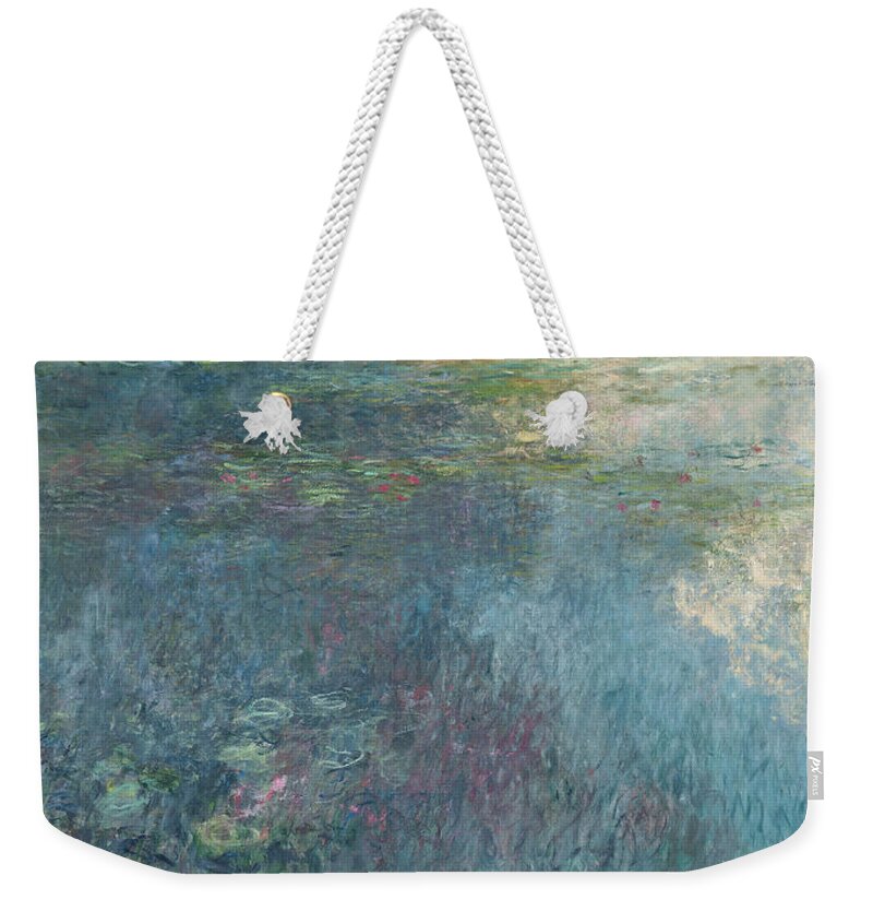 Monet Weekender Tote Bag featuring the painting The Waterlilies The Clouds by Claude Monet