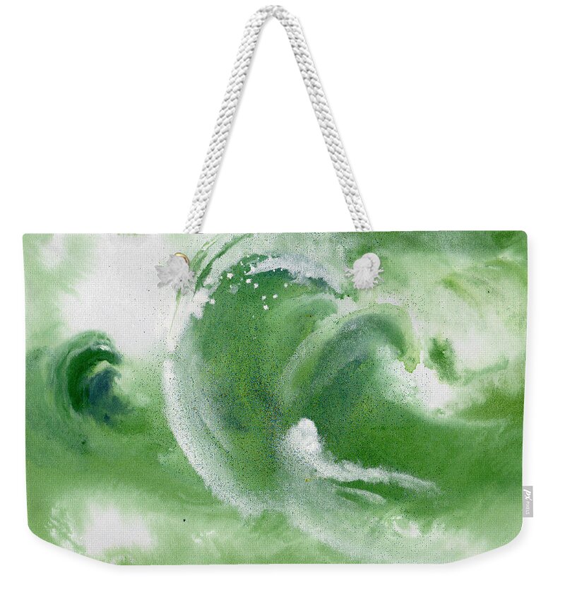 Ocean Wave Weekender Tote Bag featuring the painting The Wave by Charlene Fuhrman-Schulz