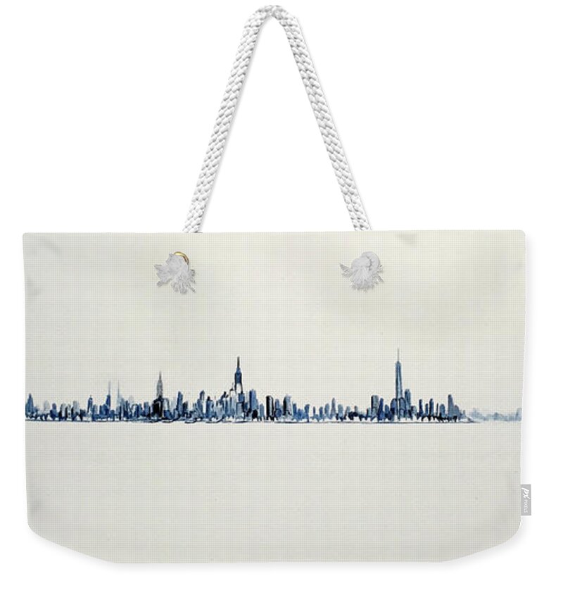 New York City Weekender Tote Bag featuring the painting The Westside by Jack Diamond