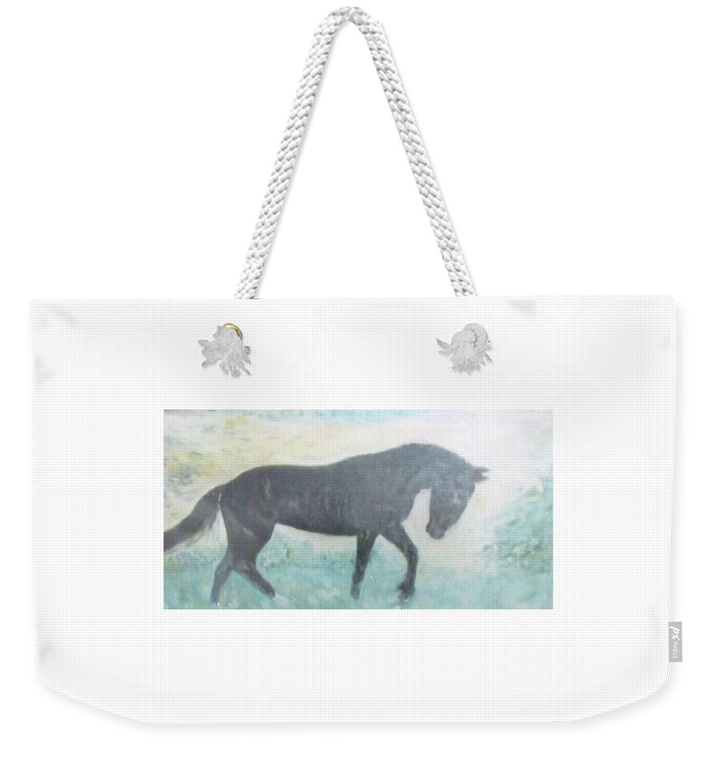 Impressionism Weekender Tote Bag featuring the painting The Wild Stallion by Glenda Crigger
