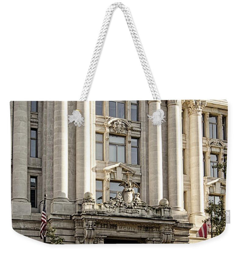 John A Wilson Building Weekender Tote Bag featuring the photograph The Wilson Building by Greg and Chrystal Mimbs