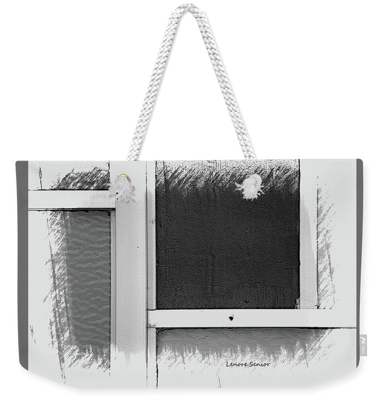 Abstract Weekender Tote Bag featuring the photograph The Window Frame by Lenore Senior