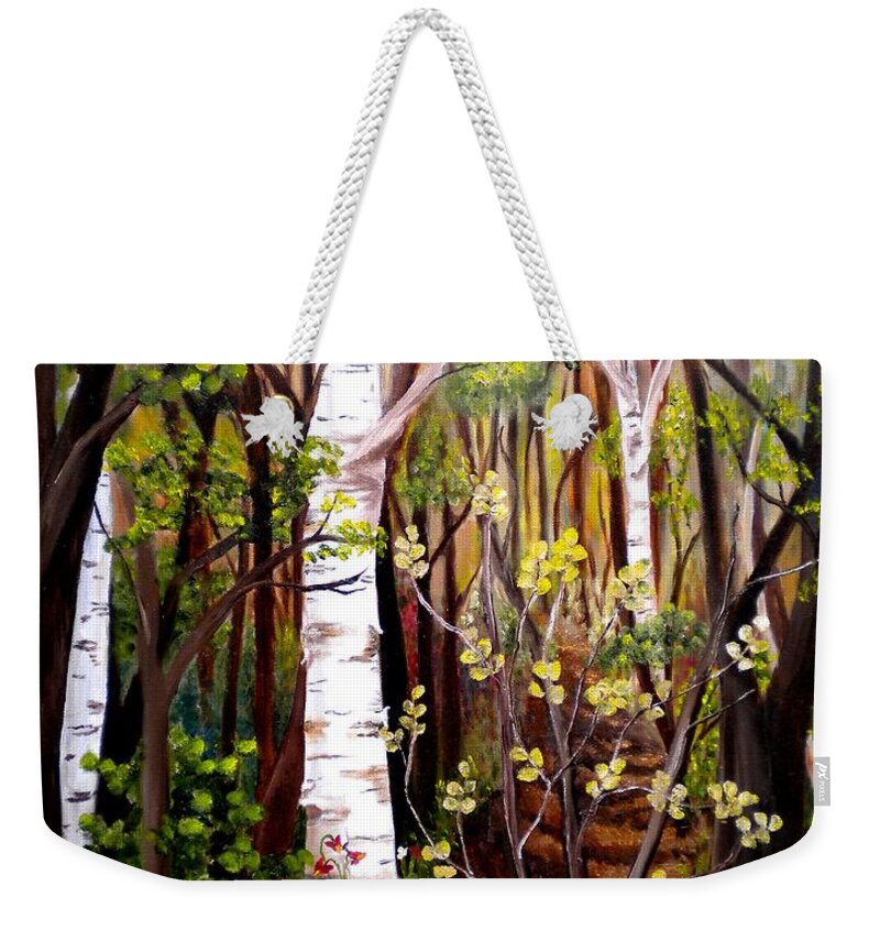 Woodland Weekender Tote Bag featuring the photograph The Woodland Trail by Renate Wesley