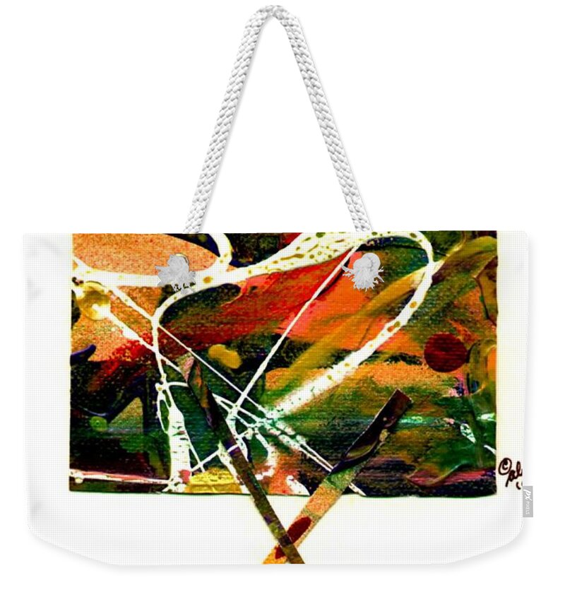 X Weekender Tote Bag featuring the mixed media The X Factor by Angela L Walker