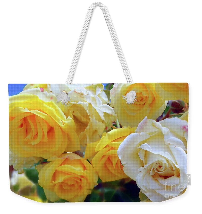 Roses Weekender Tote Bag featuring the photograph The Yellow Splendor by Jasna Dragun