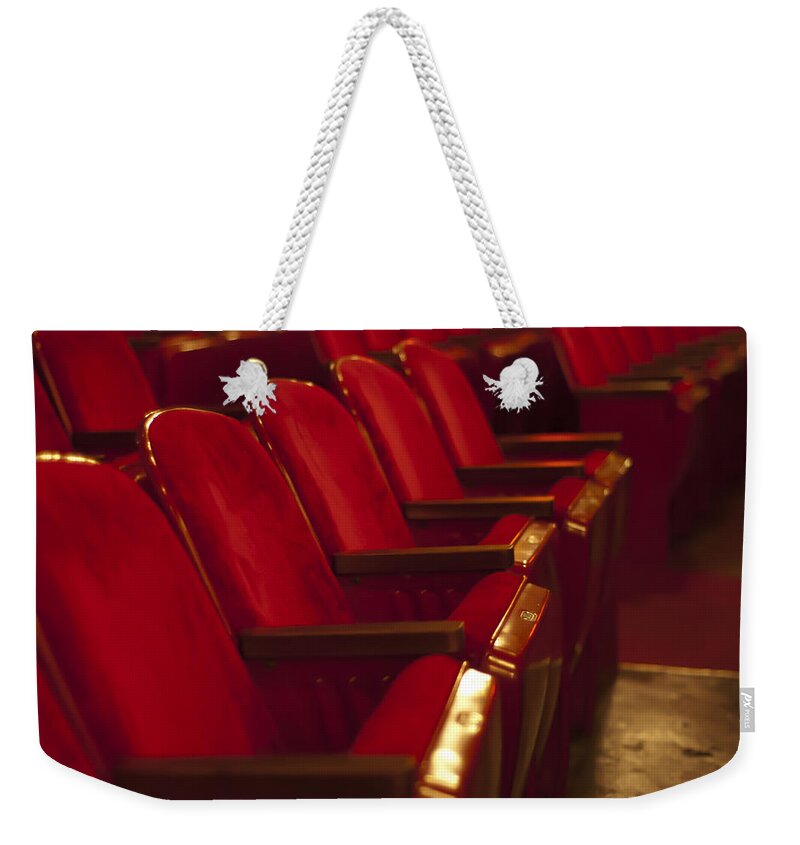 Theater Weekender Tote Bag featuring the photograph Theater Seating by Carolyn Marshall