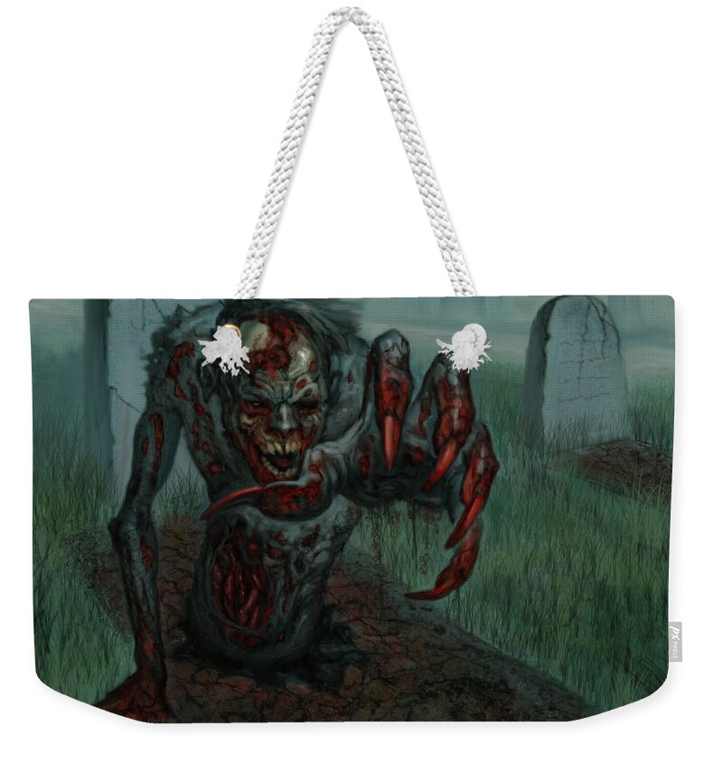 Killer Corpse Weekender Tote Bag featuring the mixed media They Will Come by Tony Koehl