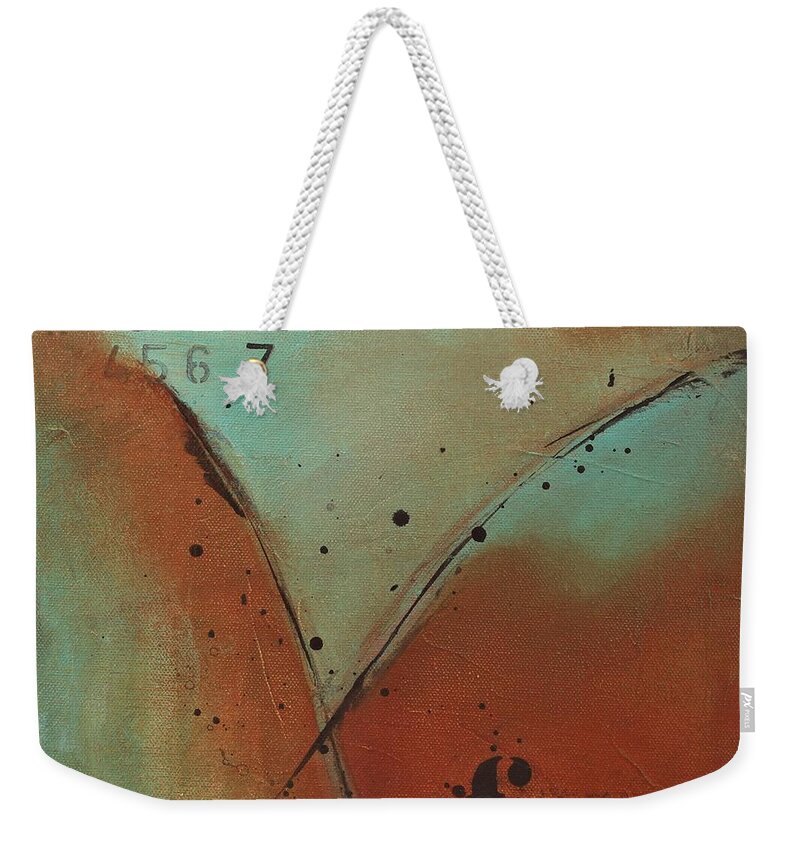 Acrylic Weekender Tote Bag featuring the painting Think It 2 by Brenda O'Quin