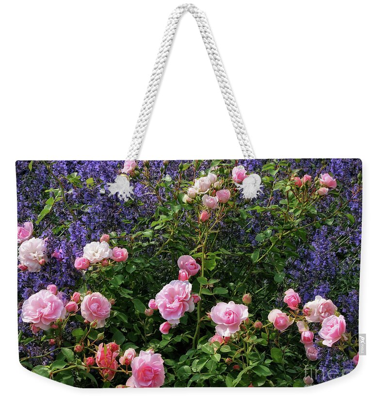 Rose Weekender Tote Bag featuring the photograph This Beautiful Rose Garden by Gabriele Pomykaj