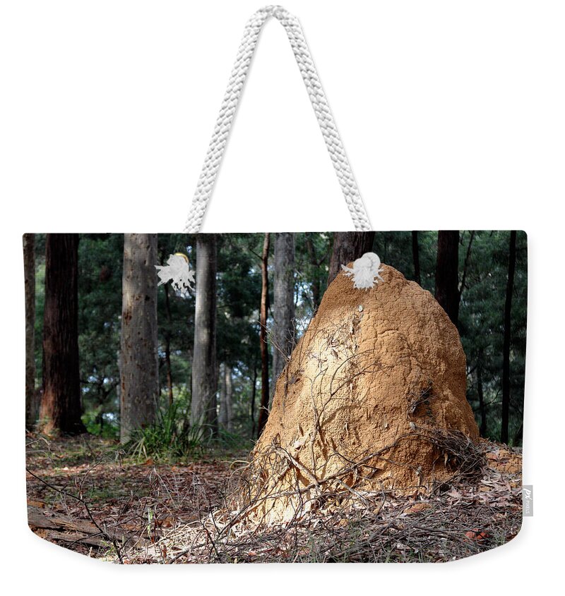 This Weekender Tote Bag featuring the photograph This Mound Has Termites by Nicholas Blackwell