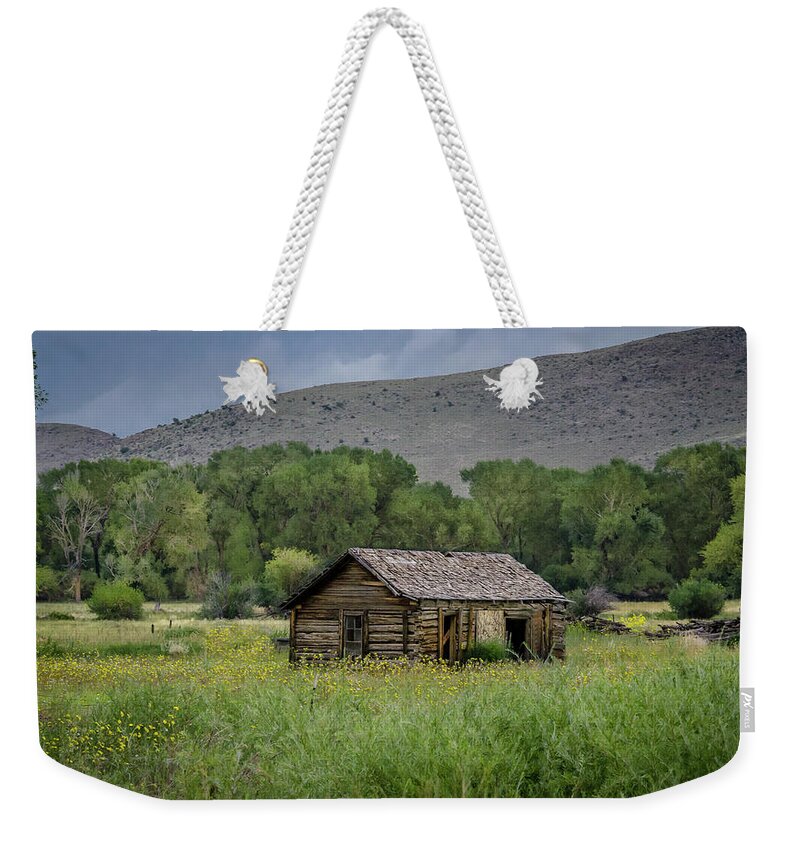 Cabin Weekender Tote Bag featuring the photograph This old Cabin by Jaime Mercado