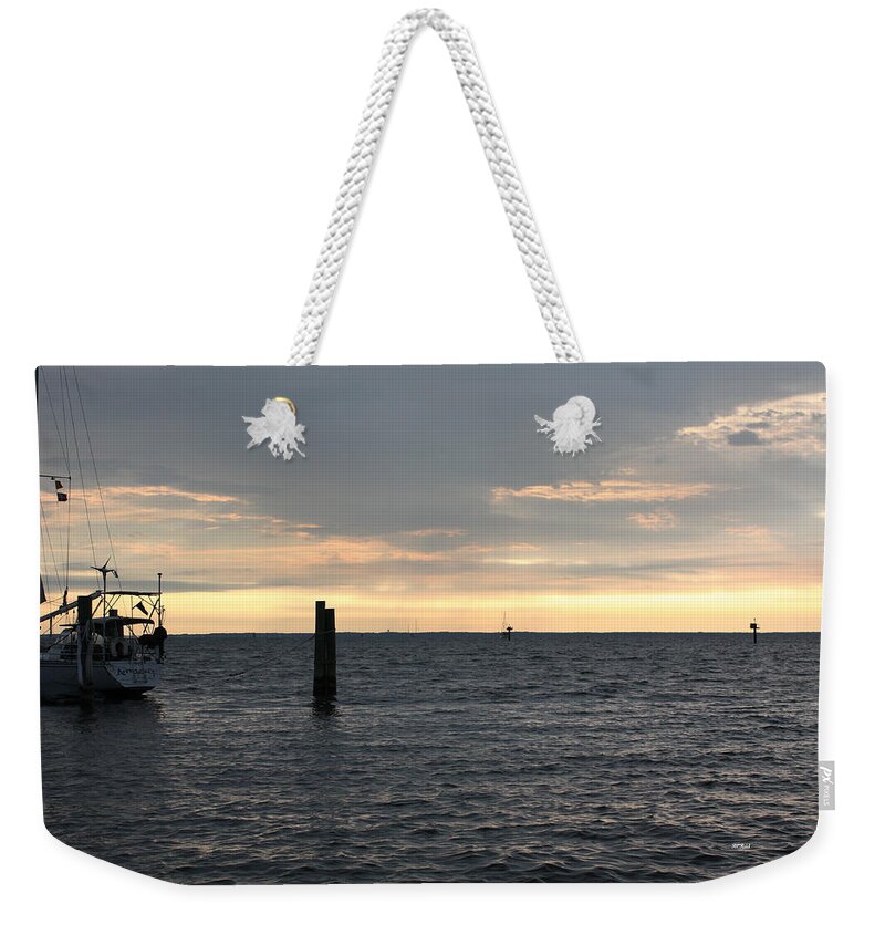 Thomas Weekender Tote Bag featuring the photograph Thomas Point - The Morning Sun over the Bay by Ronald Reid