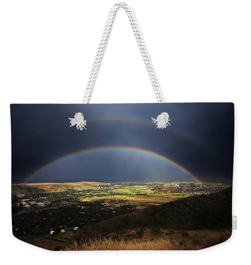 Those Weekender Tote Bag featuring the photograph Those Golden Arches by Brian Gustafson
