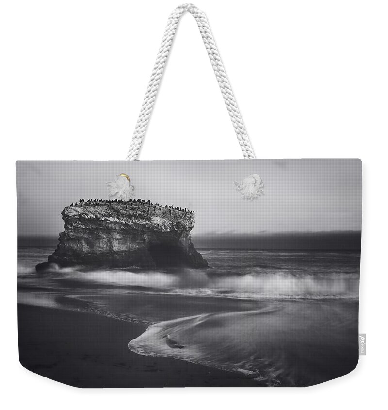 Natural Bridges State Beach Weekender Tote Bag featuring the photograph Though the Tides May Turn by Laurie Search