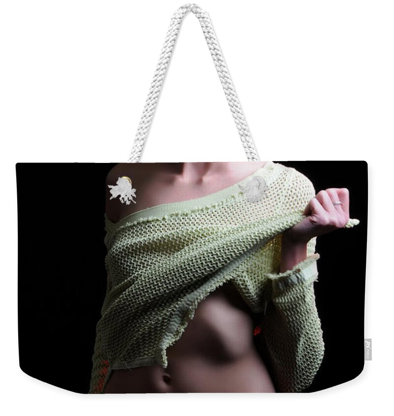 Boudoir Photographs Weekender Tote Bag featuring the photograph Thoughtless motion by Robert WK Clark