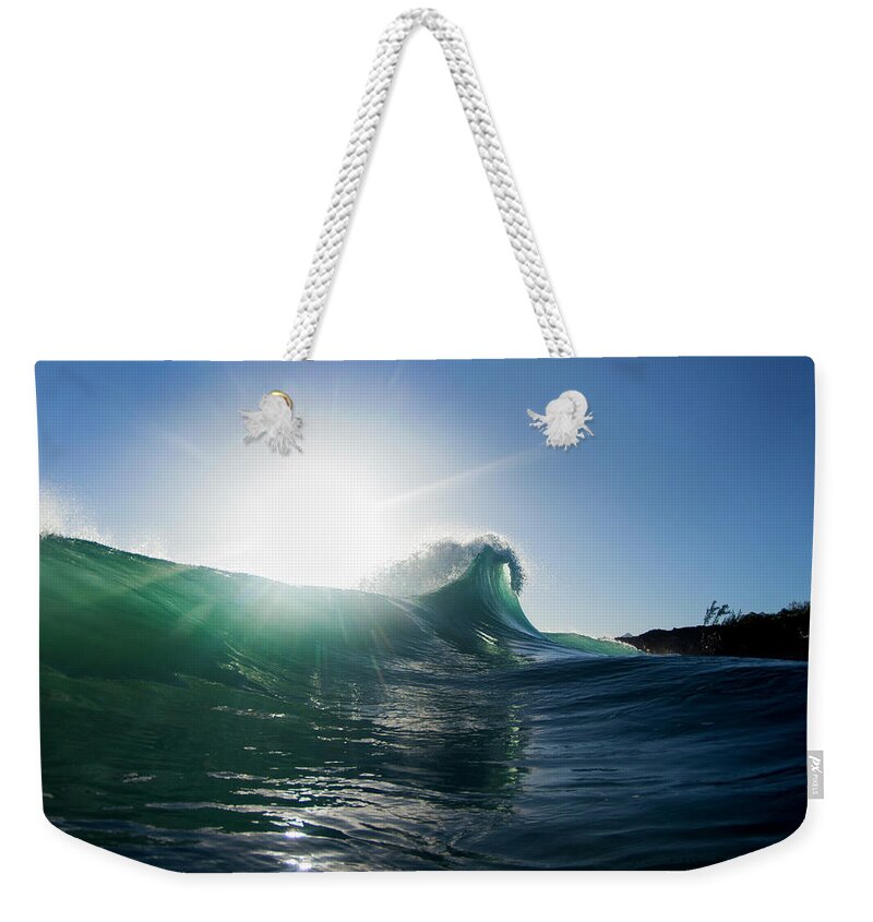 Rogue Wave Weekender Tote Bag featuring the photograph Threading the Needle by Sean Davey