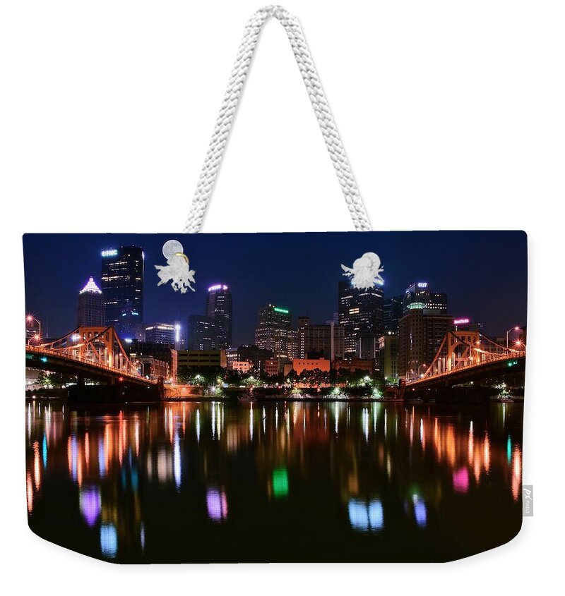 Pittsburgh Weekender Tote Bag featuring the photograph Three A M by Frozen in Time Fine Art Photography