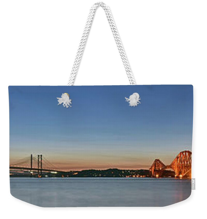 Scotland Weekender Tote Bag featuring the photograph Three Forths at Dusk by Kuni Photography