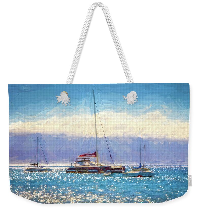 Hawaii Weekender Tote Bag featuring the photograph Three Ships by Will Wagner