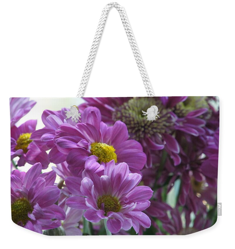 Purple Weekender Tote Bag featuring the photograph Thriving among its likes. by Elena Perelman