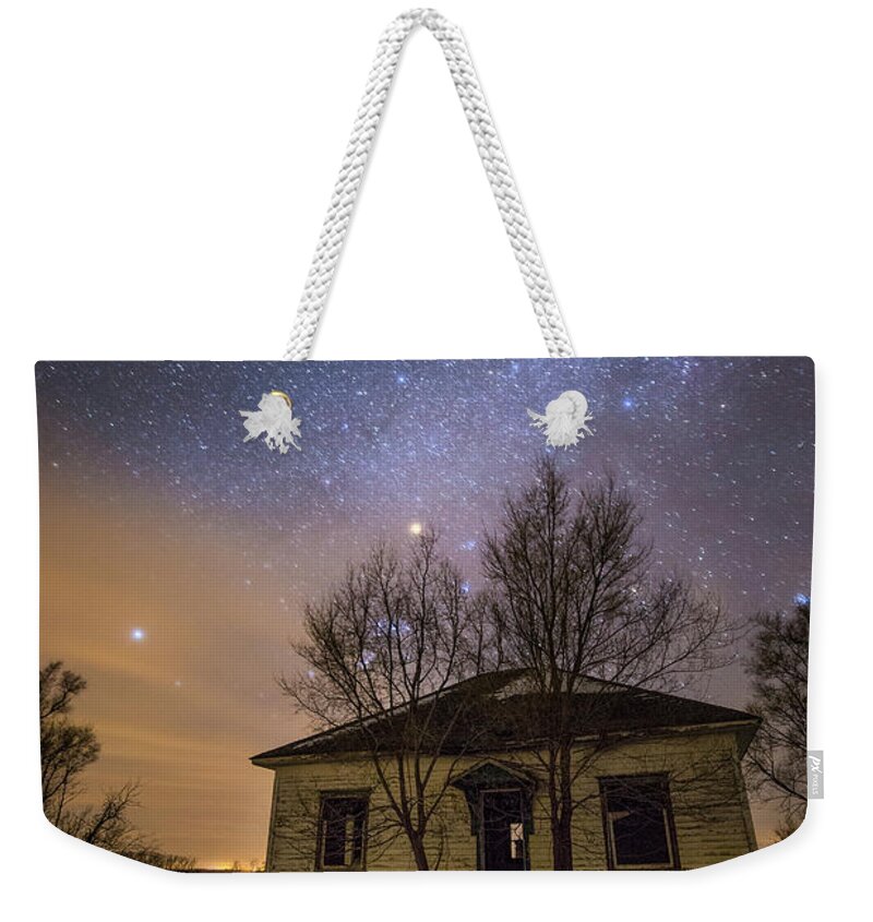Milky Way Weekender Tote Bag featuring the photograph Through the Never by Aaron J Groen