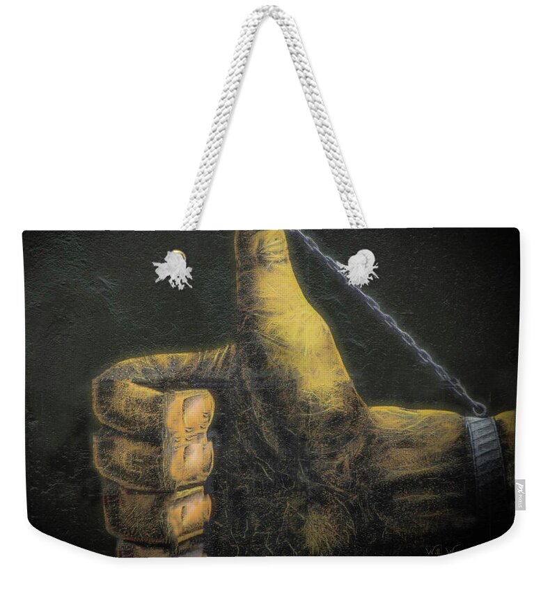 Thumb Weekender Tote Bag featuring the photograph Thumbs Up by Will Wagner