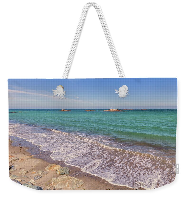 Tide Change At Minot Beach In Scituate Massachusetts Weekender Tote Bag featuring the photograph Tide Change at Minot Beach in Scituate Massachusetts by Brian MacLean