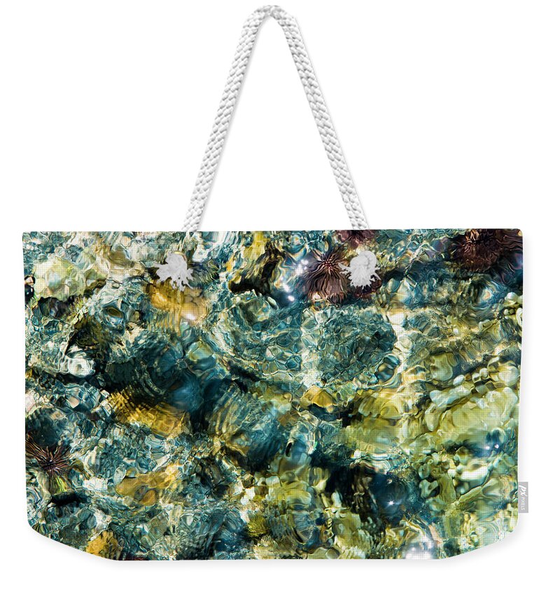 Tide Pool Weekender Tote Bag featuring the photograph Tide Pool Abstraction by Christopher Johnson