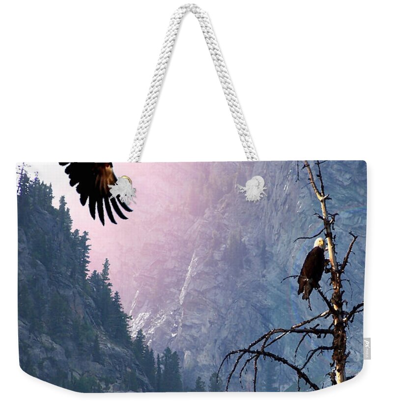 Eagles Weekender Tote Bag featuring the digital art Till Death Do Us part by Bill Stephens