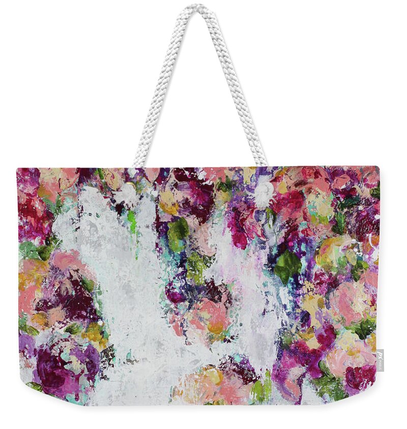 Floral Weekender Tote Bag featuring the painting Time After Time by Kirsten Koza Reed