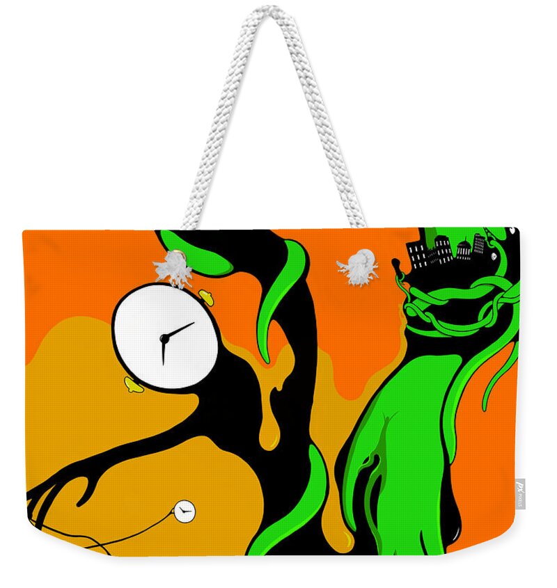 Vine Weekender Tote Bag featuring the drawing Time Bandits by Craig Tilley