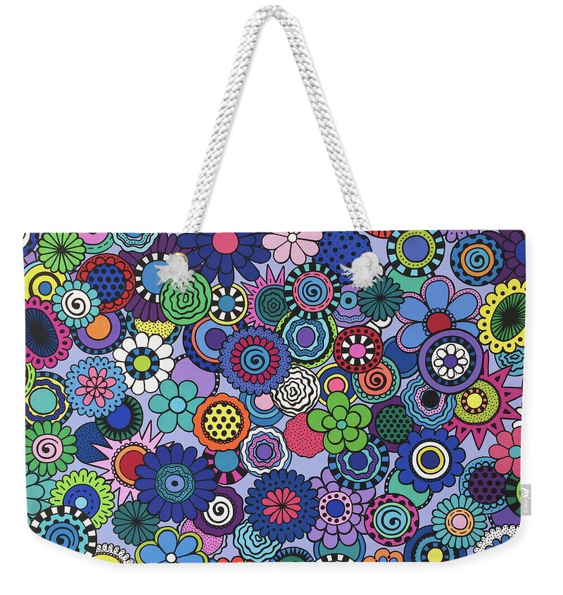 Flowers Weekender Tote Bag featuring the painting Time to Bloom by Beth Ann Scott