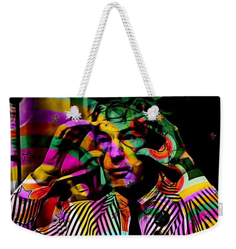 Timothy Leary Weekender Tote Bag featuring the mixed media Timothy Leary Collection by Marvin Blaine